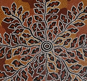 アボリジニの絵　ブッシュポテト