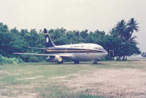 熱帯樹林のなかにボーイング